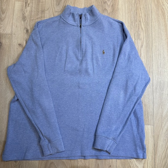 Men's Polo Ralph Lauren Estate Rib Quarter Zip Pullover Sweater 2XB - Picture 1 of 5